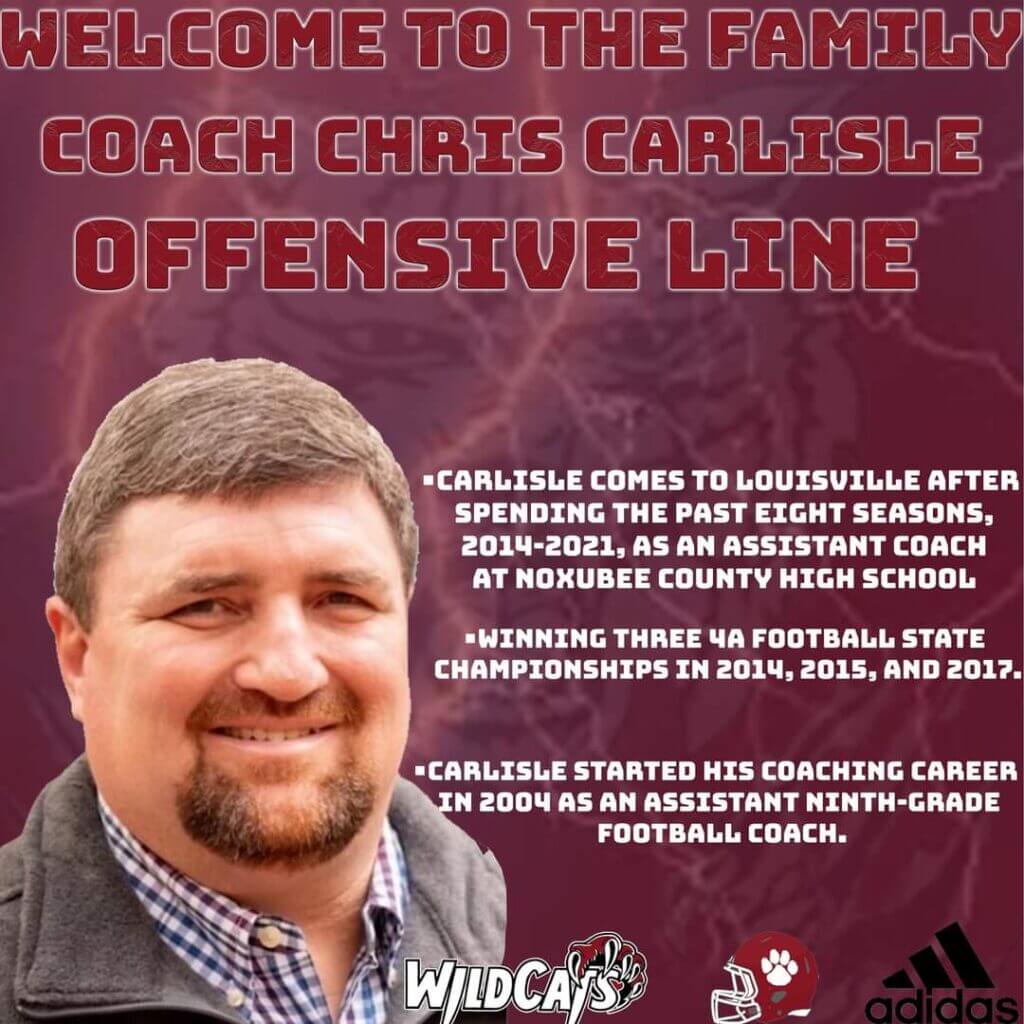 Louisville High School Wildcats - We are excited to announce our 2022-2023  Quarterback Coach, Coach Brady Anderson. Coach Anderson was the Quarterback  Coach at Neshoba Central High School in 2021 with an