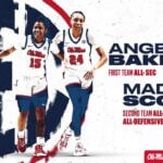 Rebels' Angel Baker and Madison Scott earn SEC accolades