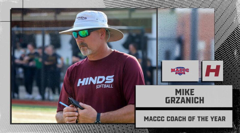 Hinds’ coach Grzanich named MACCC Softball Coach of the Year