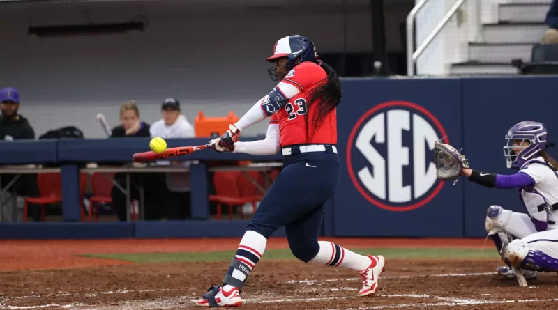 Ole Miss Softball Powers Past Central Arkansas with Three Home Runs Softball Rides Power Surge to Win Over Central Arkansas