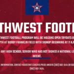 Northwest football to hold open tryouts on March 27 Northwest football to hold tryouts on Friday, March 27th