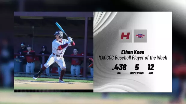 Ethan Keen Named MACCC Baseball Position Player of the Week