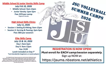 Register for 2026 JSU Volleyball Camps Today!