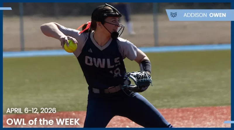 Addison Owen Named SLIAC Softball Player of the Week OWL OF THE WEEK: Addison Owen
