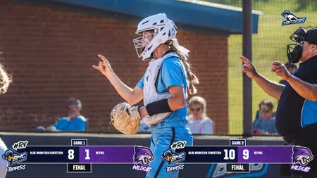 Blue Mountain Christian Softball Sweeps Bethel in Midweek Doubleheader Savage delivers walk-off as Toppers sweep Bethel in midweek finale