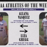 Vasquez, Gregg Earn SAA Softball Weekly Honors for Millsaps Vasquez, Gregg Sweep SAA Softball Athlete of the Week Honors