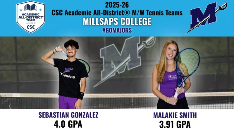 Major Duo Land on 2025-26 CSC Academic All-District® Tennis Teams