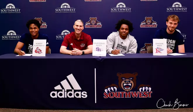Southwest Mississippi Men’s Basketball Sends Three Players to Four-Year Universities Southwest Men's Basketball sends three players to the next level