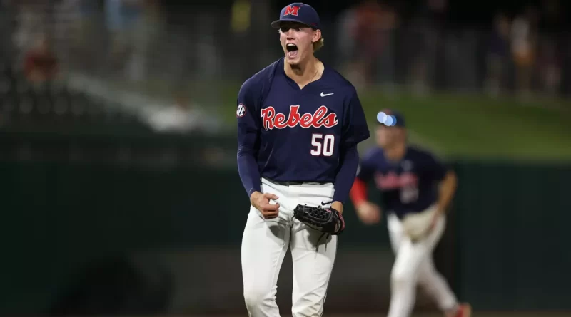 Ole Miss defeats Alabama 9-0 behind dominant pitching performance No. 15 Baseball Shuts Out No. 18 Alabama Behind Rabe’s Gem