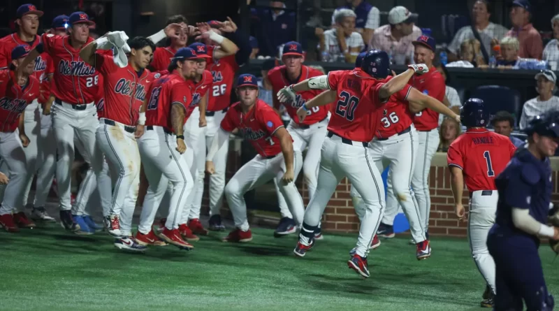 Ole Miss Baseball Advances to College World Series with Win Over Auburn Baseball Moves Within One Game of College World Series with Win Over Auburn