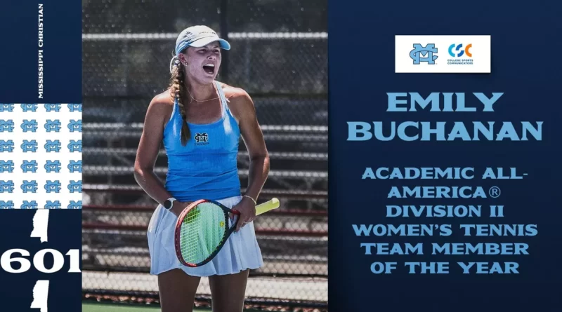 Mississippi Christian University’s Buchanan Named NCAA Division II Women’s Tennis Student-Athlete of the Year Women's Tennis: Buchanan Named CSC Academic All-America® Division II Team Member of the Year