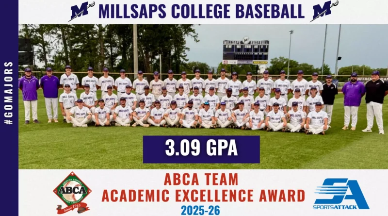 Millsaps Baseball Wins ABCA Academic Excellence Award for 2025-26 Baseball Garners 2025-26 ABCA Team Academic Excellence Award