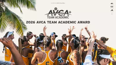Southern Miss Beach Volleyball Receives AVCA Academic Award for 2026 Southern Miss Beach Volleyball Earns AVCA Team Academic Award