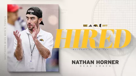 Southern Miss Names Nathan Horner Men’s Tennis Coach Golden Eagles Tab Nathan Horner as Men's Tennis Head Coach