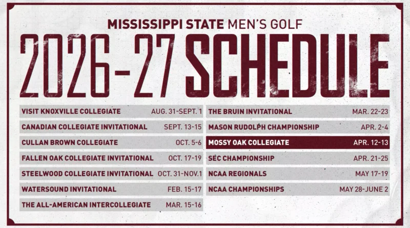Mississippi State Announces 2026-27 Men’s Golf Schedule 2026-27 Men’s Golf Schedule Announced