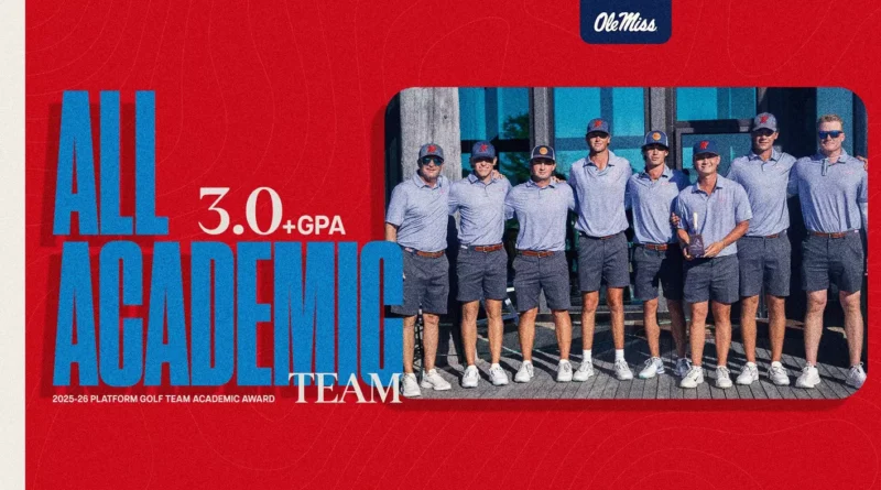 Ole Miss Men’s Golf Earns GCAA All-Academic Team Honors for 2025-26 Season Men’s Golf Receives 2025-26 Platform Golf All-Academic Team Honors