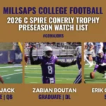 Millsaps Football Trio Named to 2026 Conerly Trophy Preseason Watch List Football Trio Named to 2026 C Spire Conerly Trophy Preseason Watch List