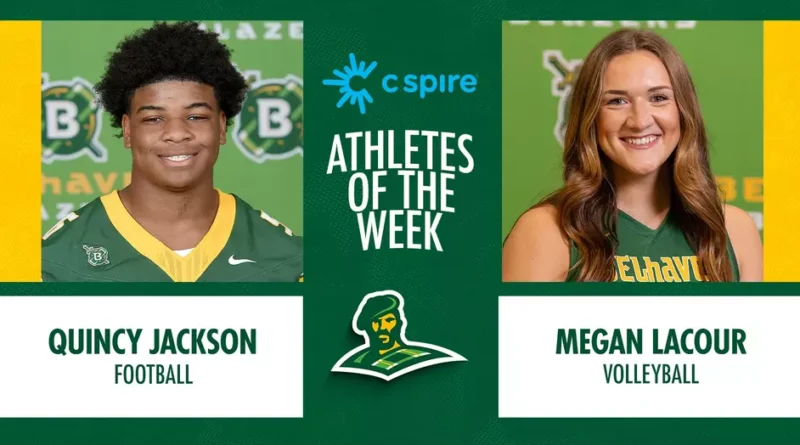 Belhaven Athletes Quincy Jackson, Megan LaCour Named C Spire Athletes of the Week Quincy Jackson and Megan LaCour Named C Spire Athletes of the Week