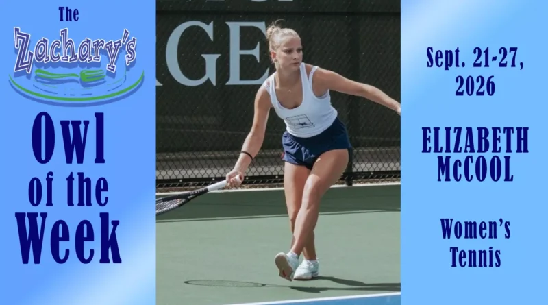 Zachary’s Owl of the Week: Elizabeth McCool OWL OF THE WEEK: Elizabeth McCool