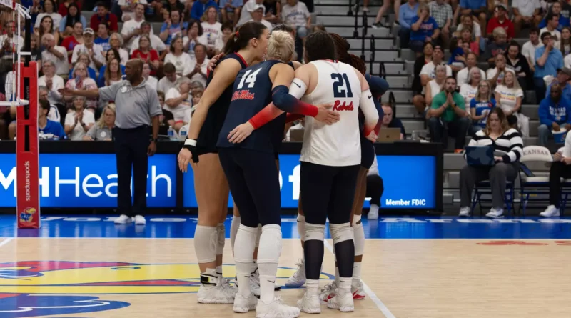 Ole Miss Volleyball Falls to No. 22 Kansas in Straight Sets Volleyball Falls at No. 22 Kansas