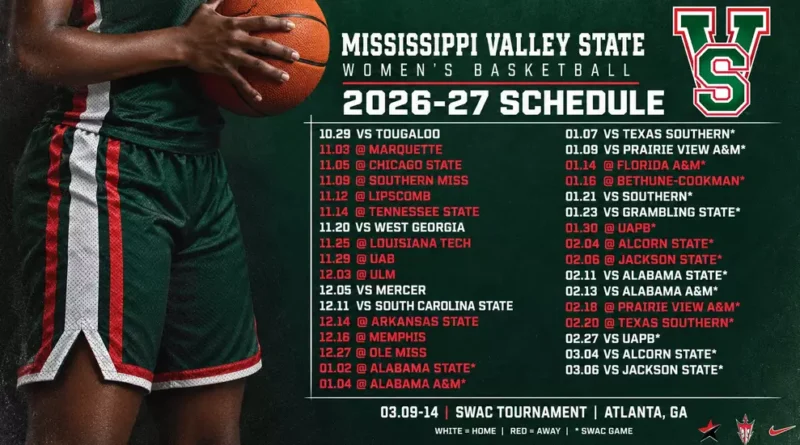 Mississippi Valley State Women Announce 2026-27 Basketball Schedule MVSU Women Announce Basketball Schedule as James Enters Second Full Season