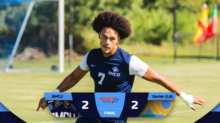 Blue Mountain and Xavier (La.) settle for 2-2 draw in men’s soccer Silva Jr. nets two goals as Toppers battle Xavier (La.) to 2-2 draw