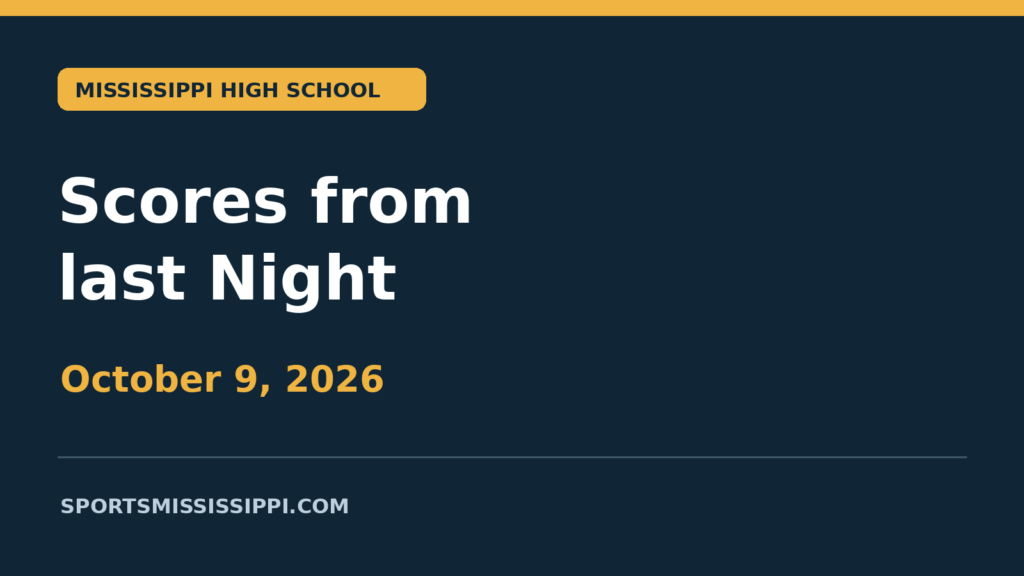 Scores from last Night — October 9, 2026